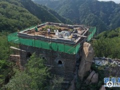 河北遵化：大石峪长城抢险加固改造工程施工正酣